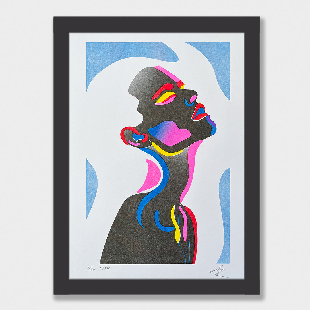 Flow Limited Edition Risograph print