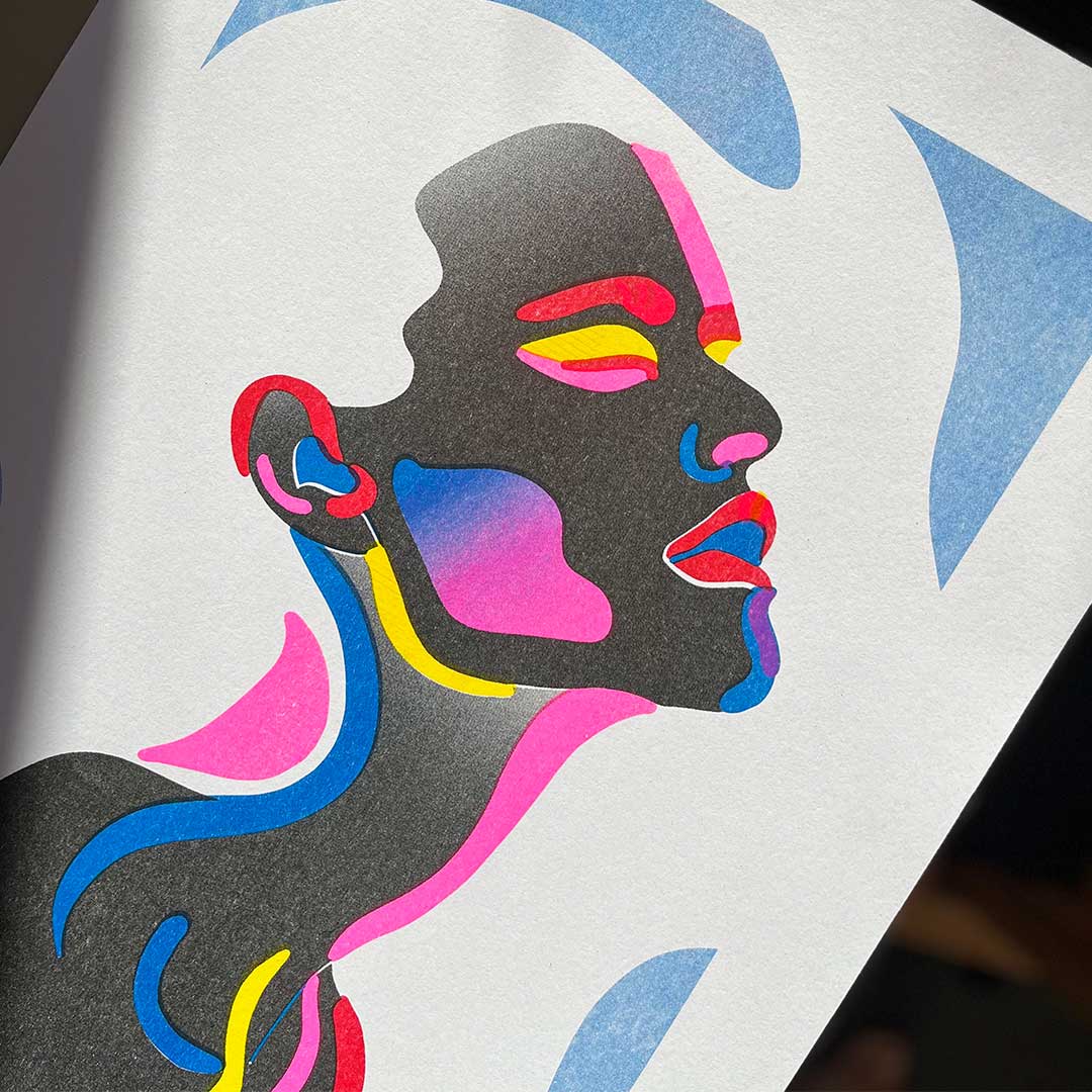 Flow Limited Edition Risograph print