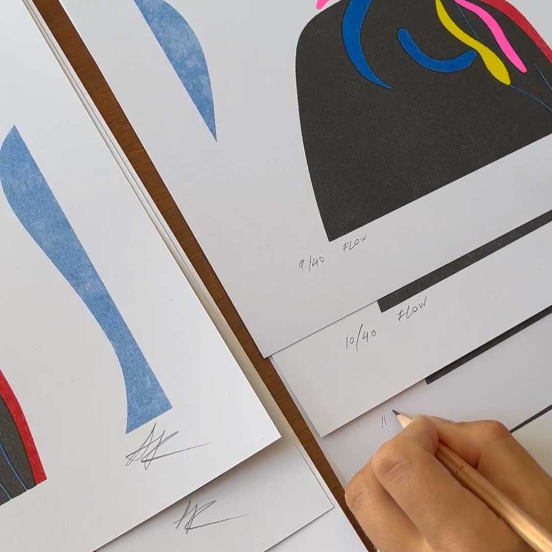 Flow Limited Edition Risograph print