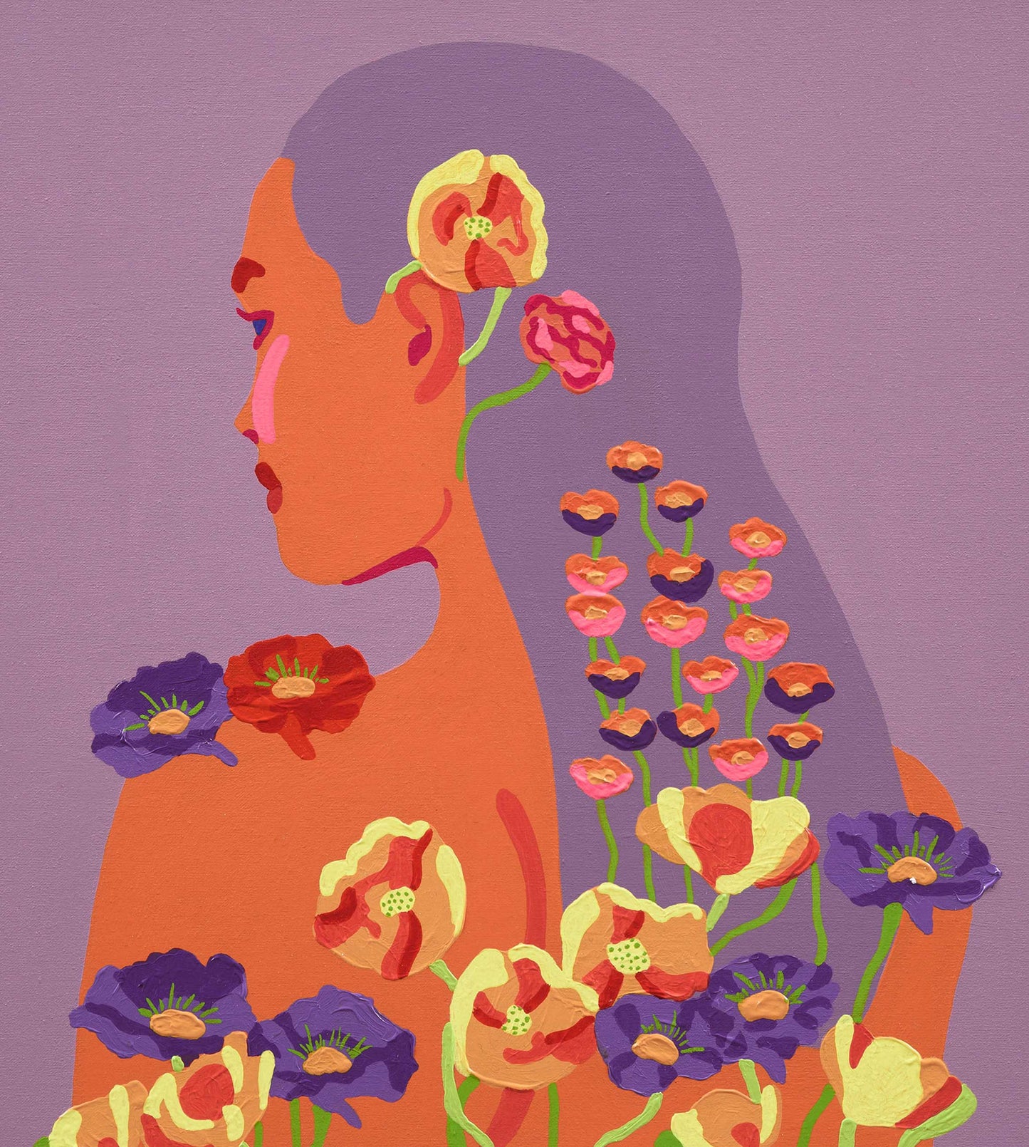 Golden Violet - Original Artwork on Canvas