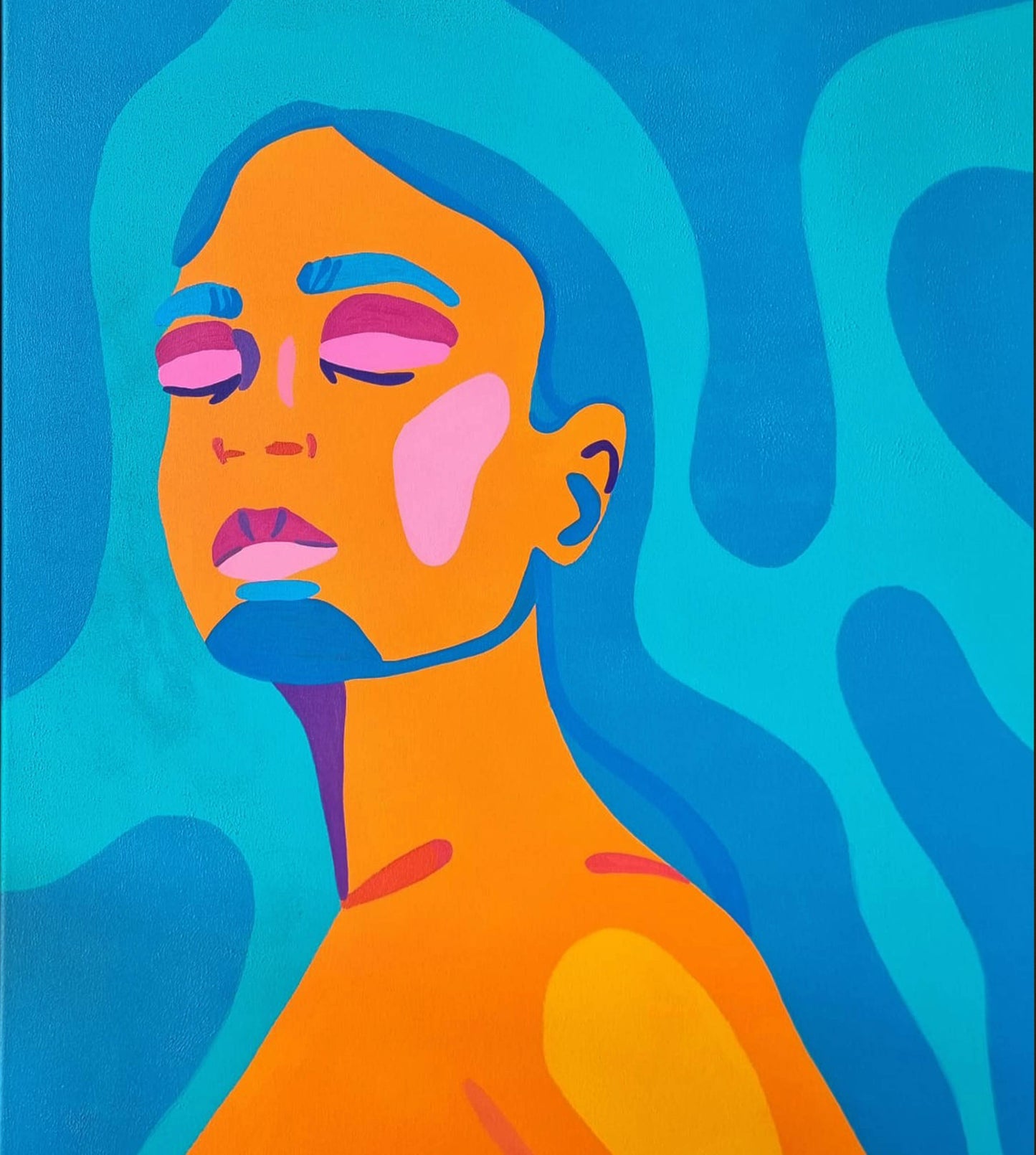 Aqua - Original Artwork on Canvas