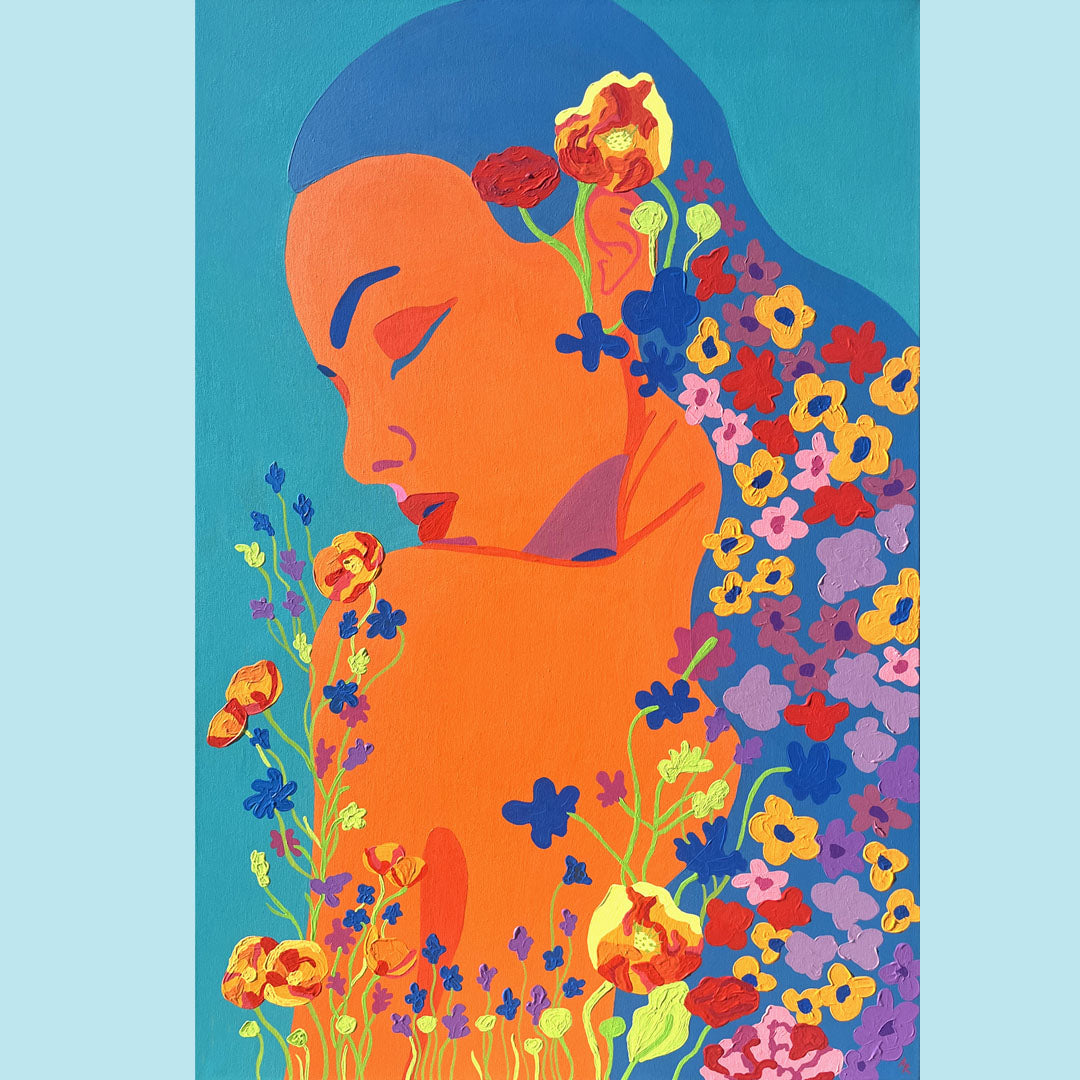 Azure Bloom Original Artwork
