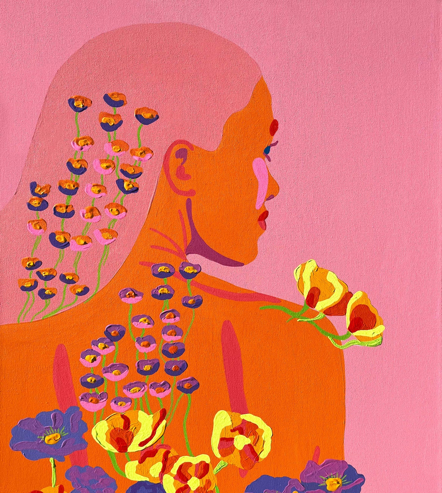 Sunset Petals Original Artwork