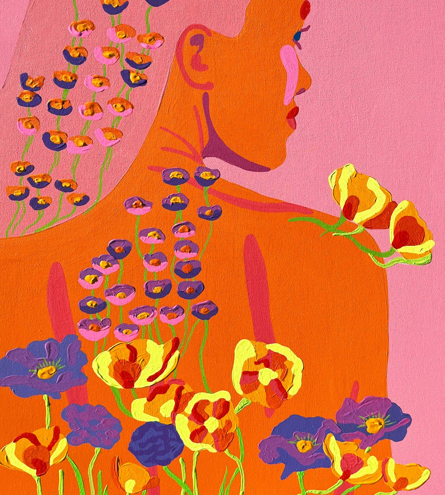 Sunset Petals Original Artwork