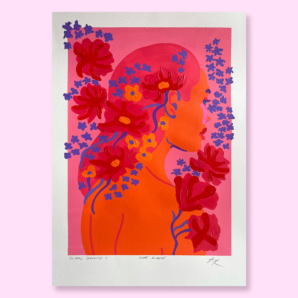 Floral Serenity 1 - Original Artwork on Paper