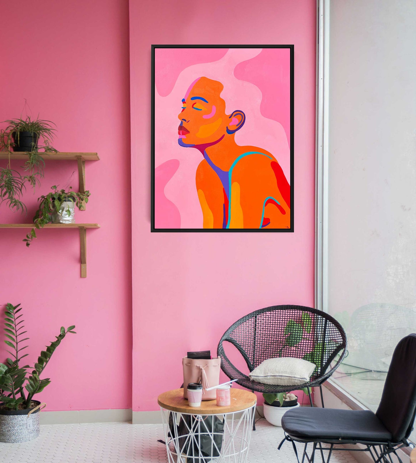 Pink Trouble - Original Artwork on Canvas