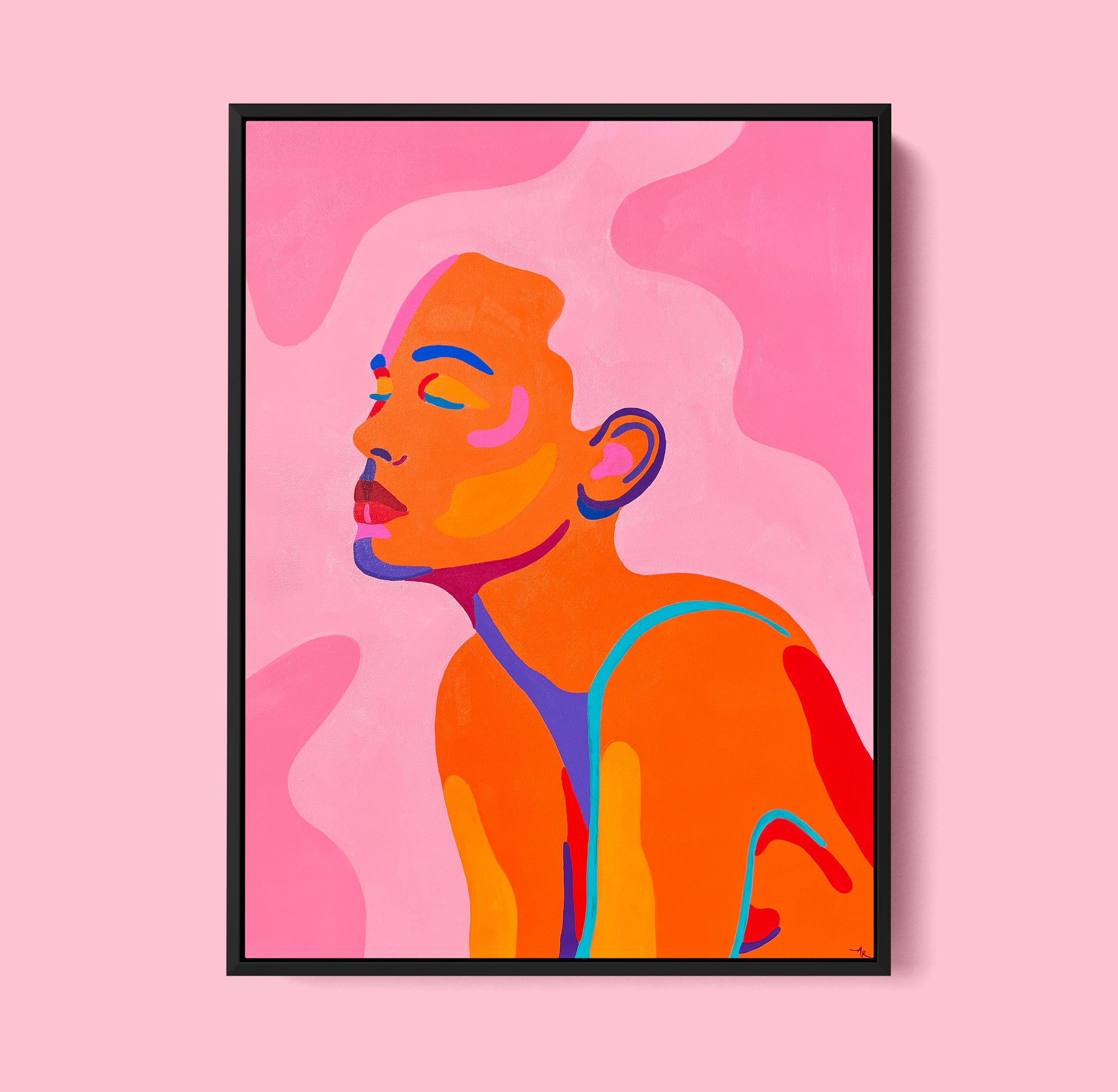 Pink Trouble - Original Artwork on Canvas