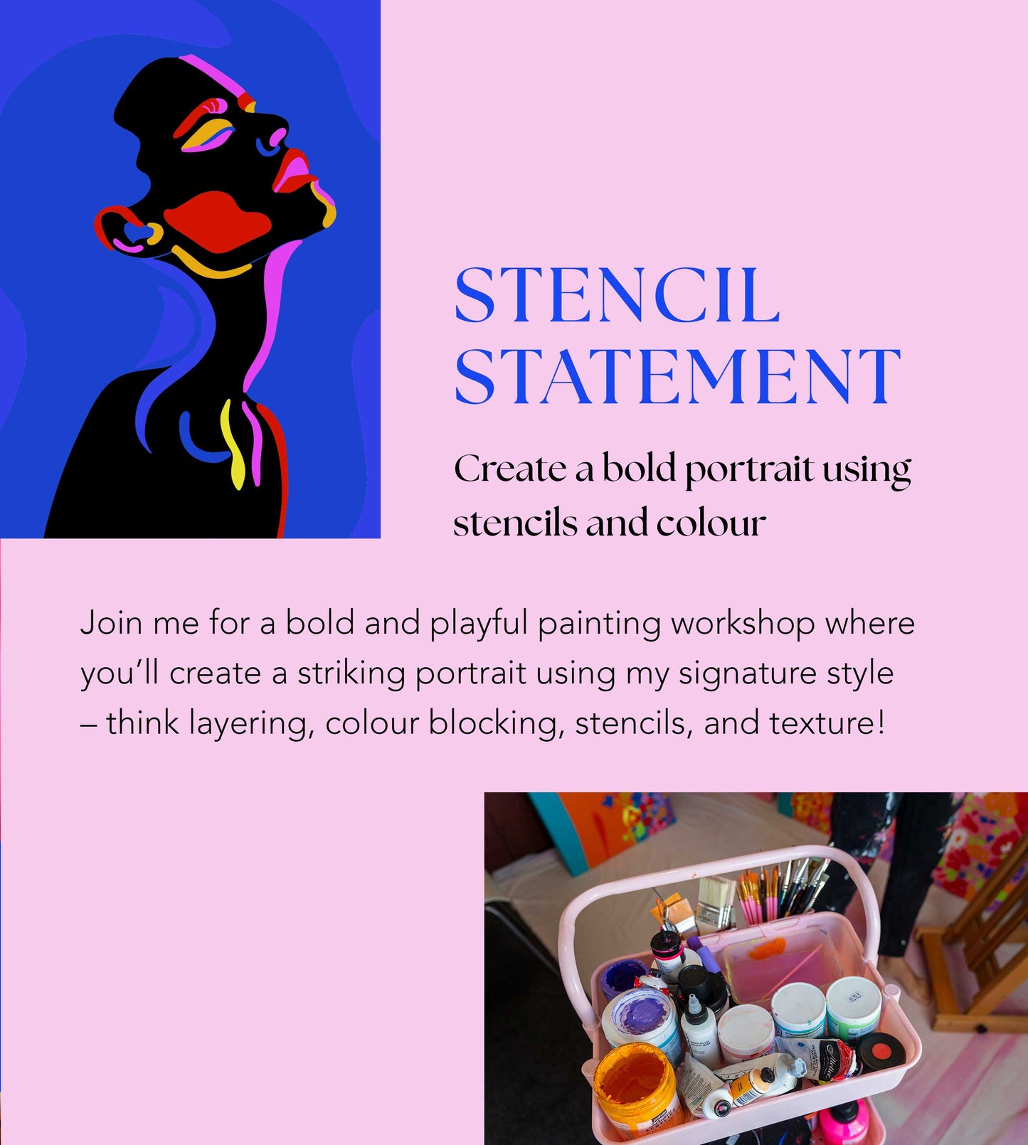 Stencil Statement - Stencil Portrait Workshop