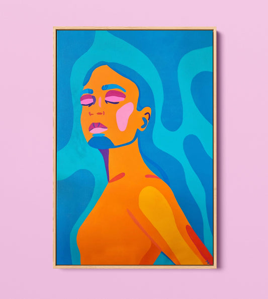 Aqua - Original Artwork on Canvas