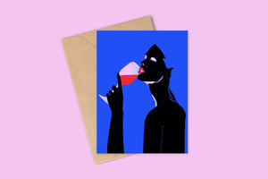 Vino Greeting Card